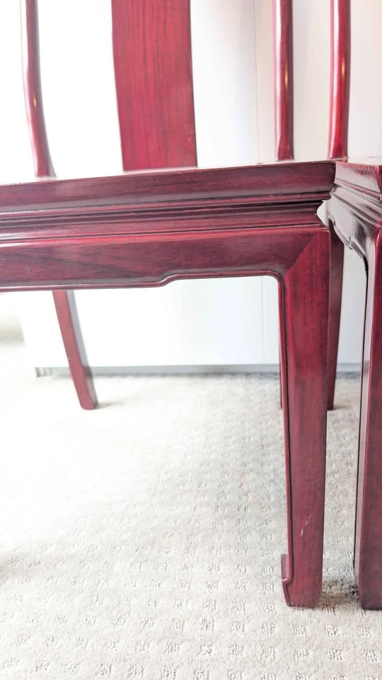 4 Vintage Rosewood Yoke-Back Chairs (Ming Style) - photo 4
