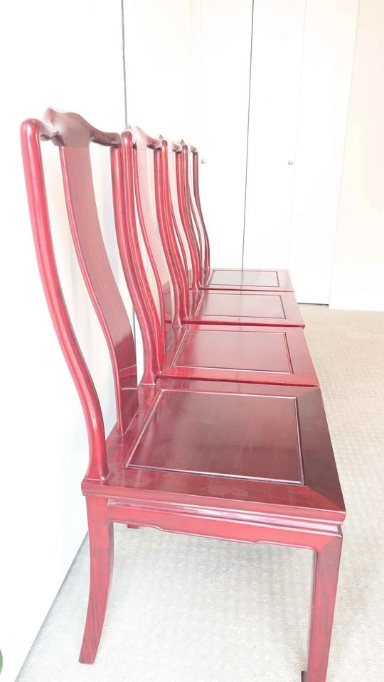 4 Vintage Rosewood Yoke-Back Chairs (Ming Style) - photo 5