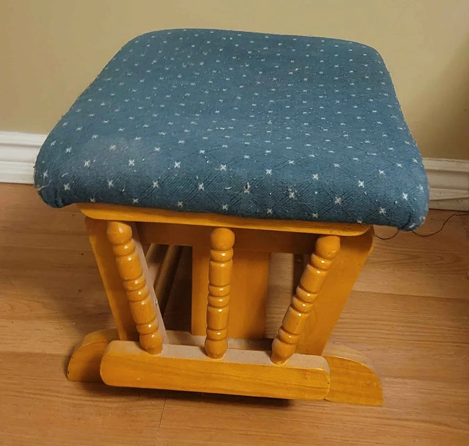 Wooden Glider Rocking Chair with matching Ottoman - photo 5