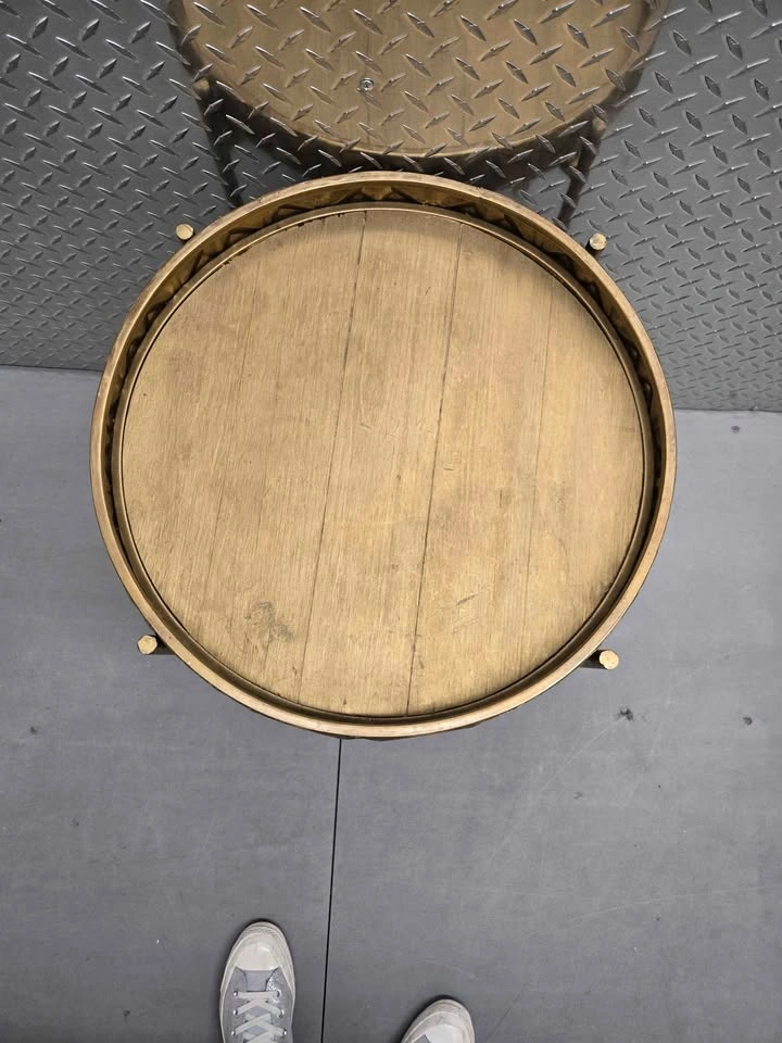 Gold Geometric Tray Top Side Table - photo 4