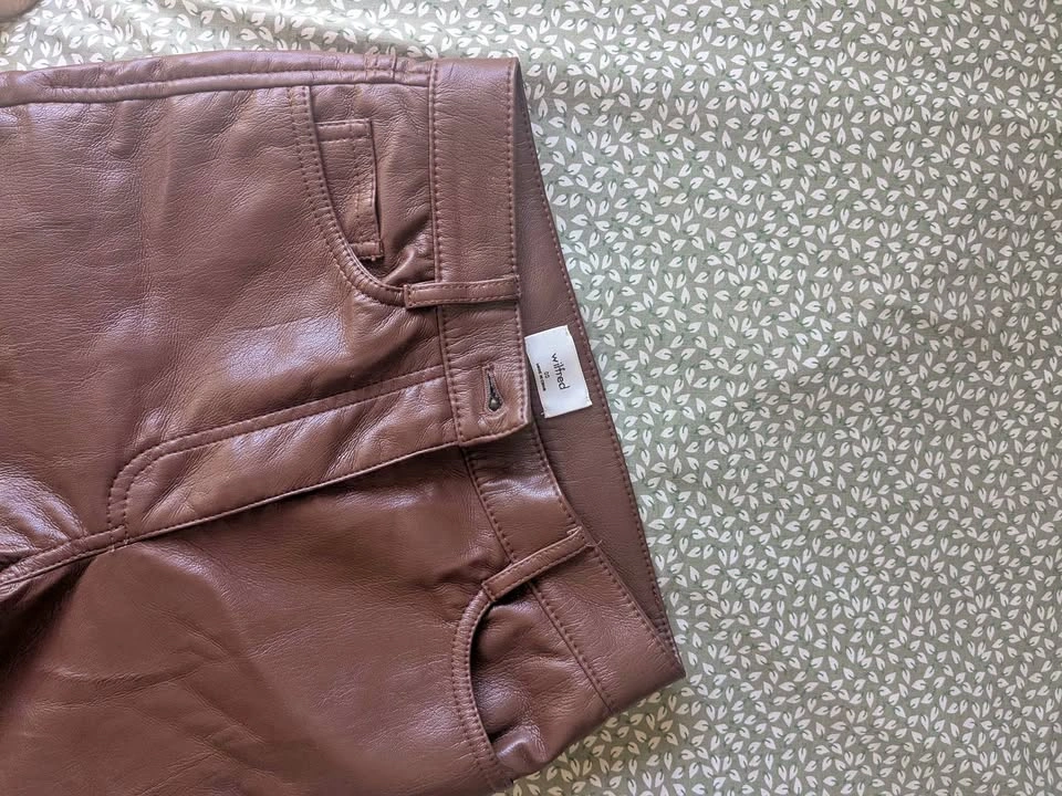 Aritzia brown leather pants - 00