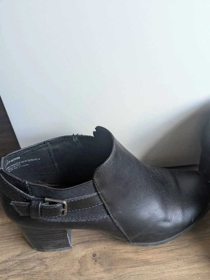 Black block heel booties - photo 2