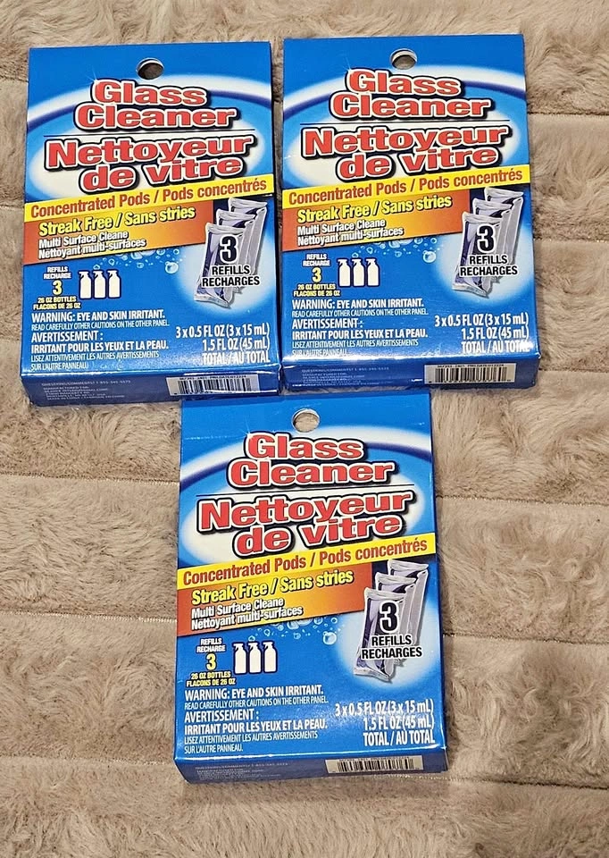 3 Packs of Concentrated Glass Cleaner Pods