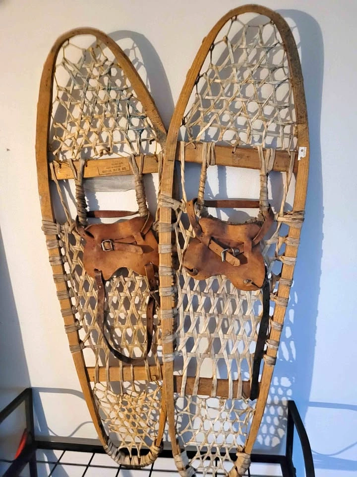 Huron Quebec Wooden Snowshoes