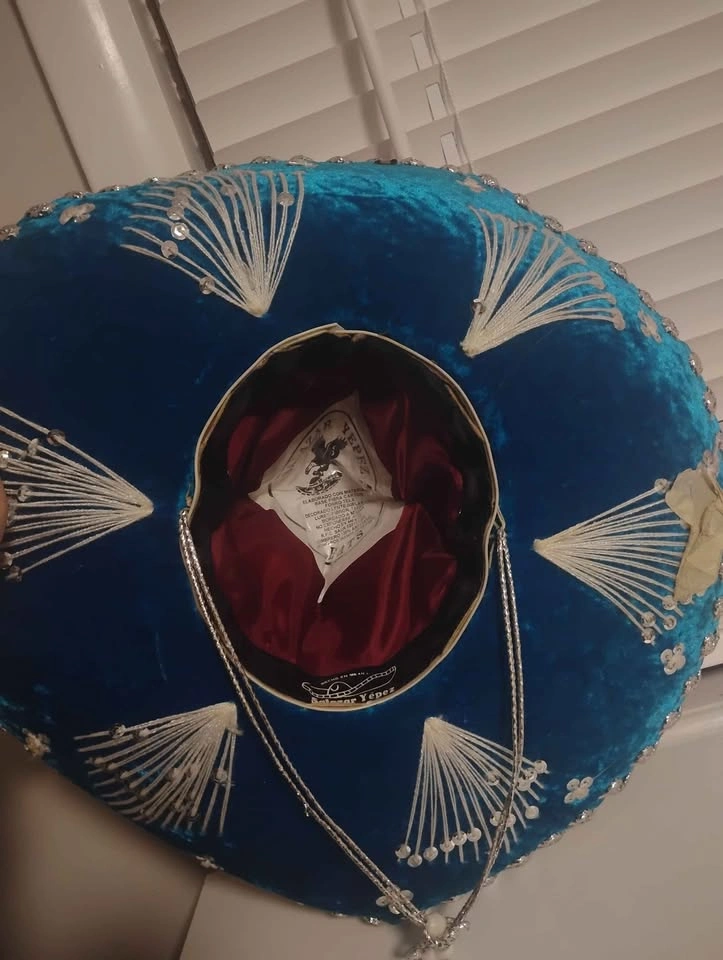 Salazar Yepez Blue Velvet Sombrero Charro - photo 3