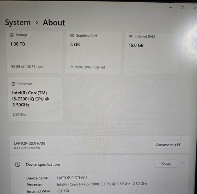 Samsung Odyssey Gaming Laptop i5-7300HQ|16GB RAM|1.38TB SSD - photo 5
