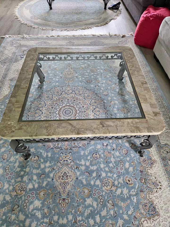 Glass table set