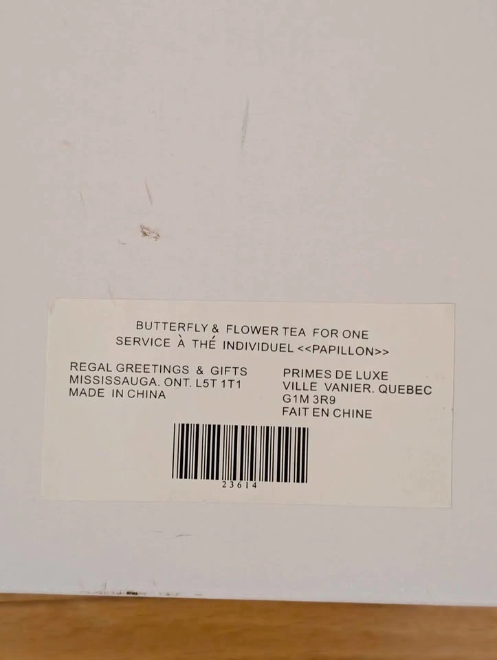 Vintage Regal Butterfly & Flower Tea For One NIB - photo 2