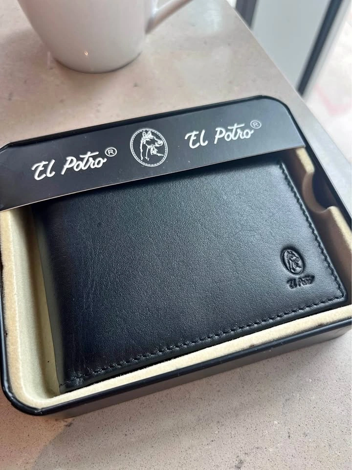 El Potro 100% Cowhide Wallet (Black)
