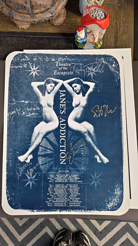 Jane's Addiction Signed 2012 Tour Poster Limited Edition