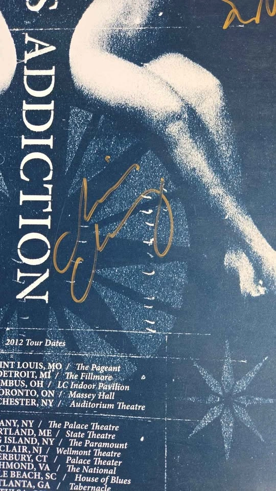 Jane's Addiction Signed 2012 Tour Poster Limited Edition - photo 3