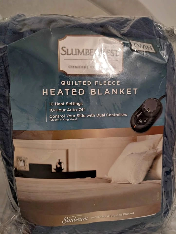 Slumber Rest Quilted Fleece Heated Blanket (Twin)