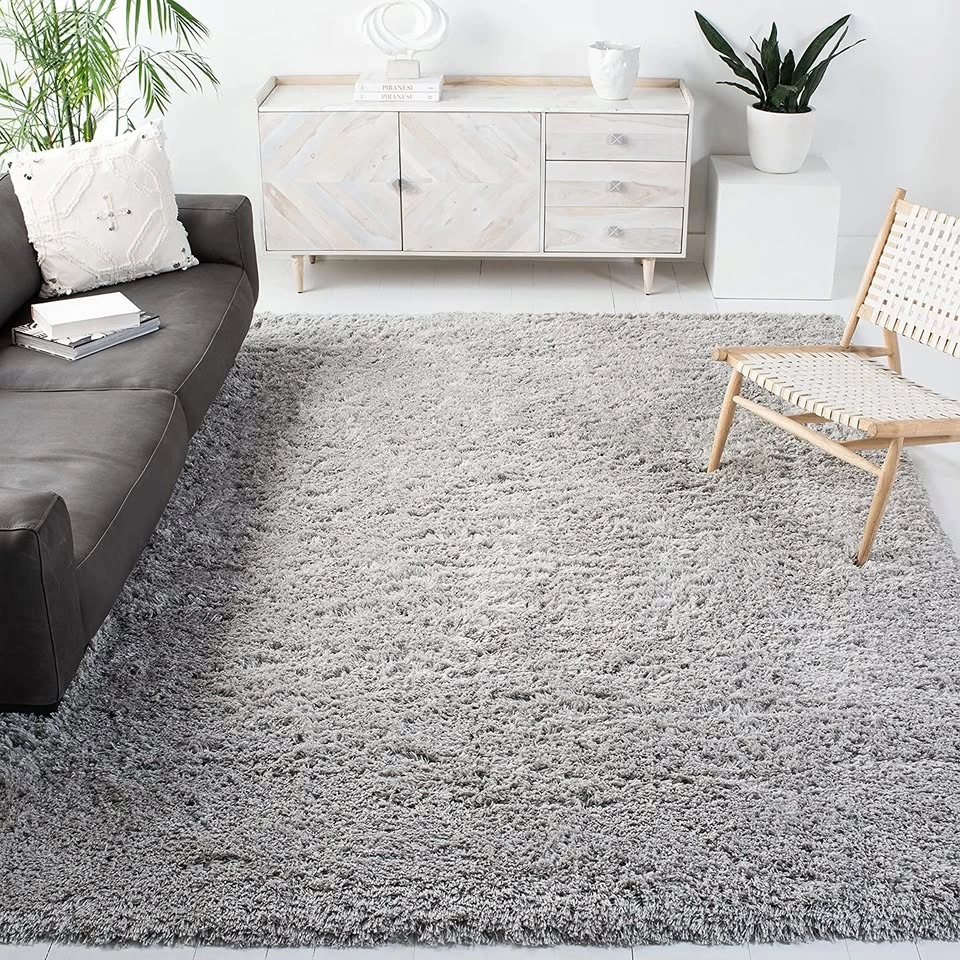 New Gray/Silver Shag High Pile Area Rug, 6'7" x 9'2" - photo 2