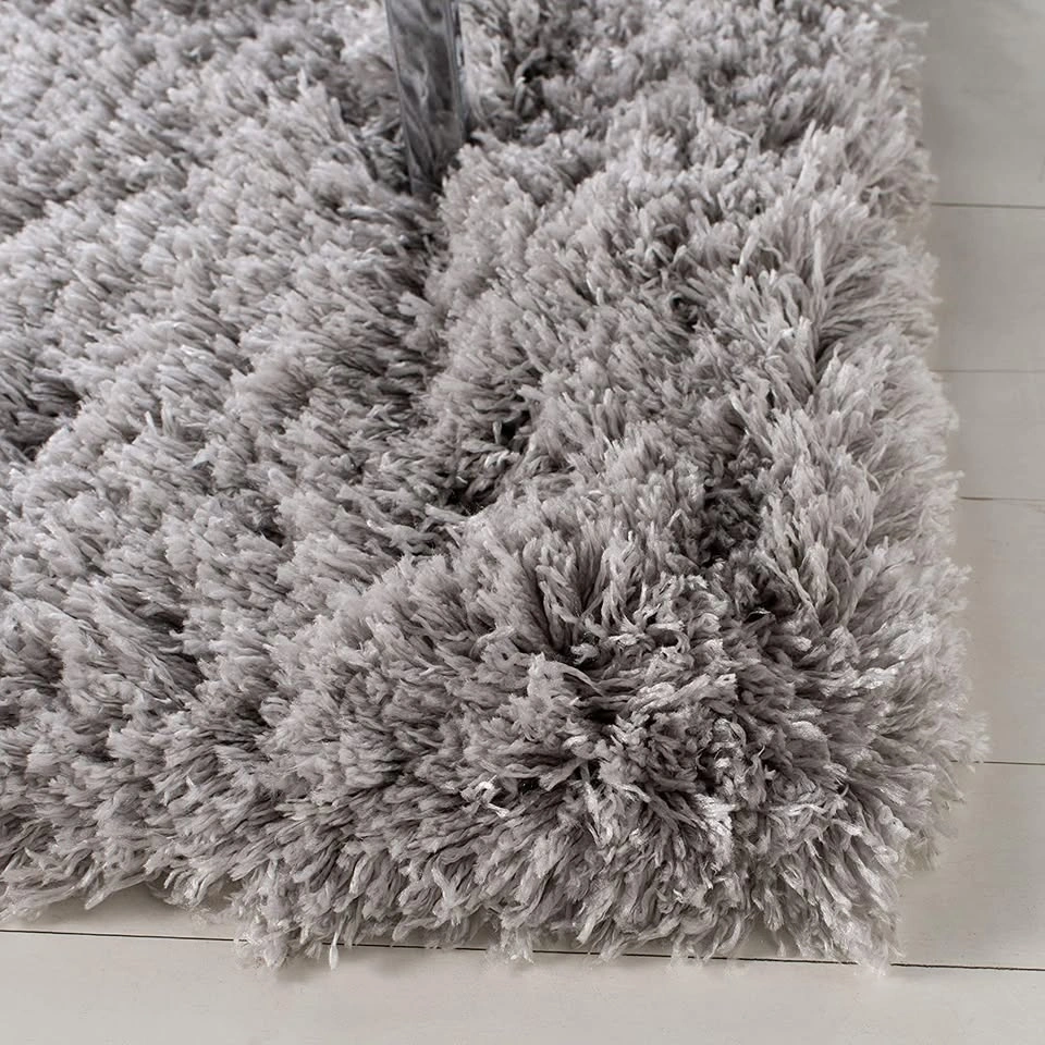 New Gray/Silver Shag High Pile Area Rug, 6'7" x 9'2" - photo 5