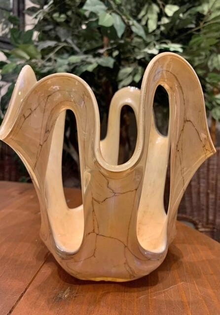New Zorza Handkerchief Blown Glass Art / Vase / Candle Holder