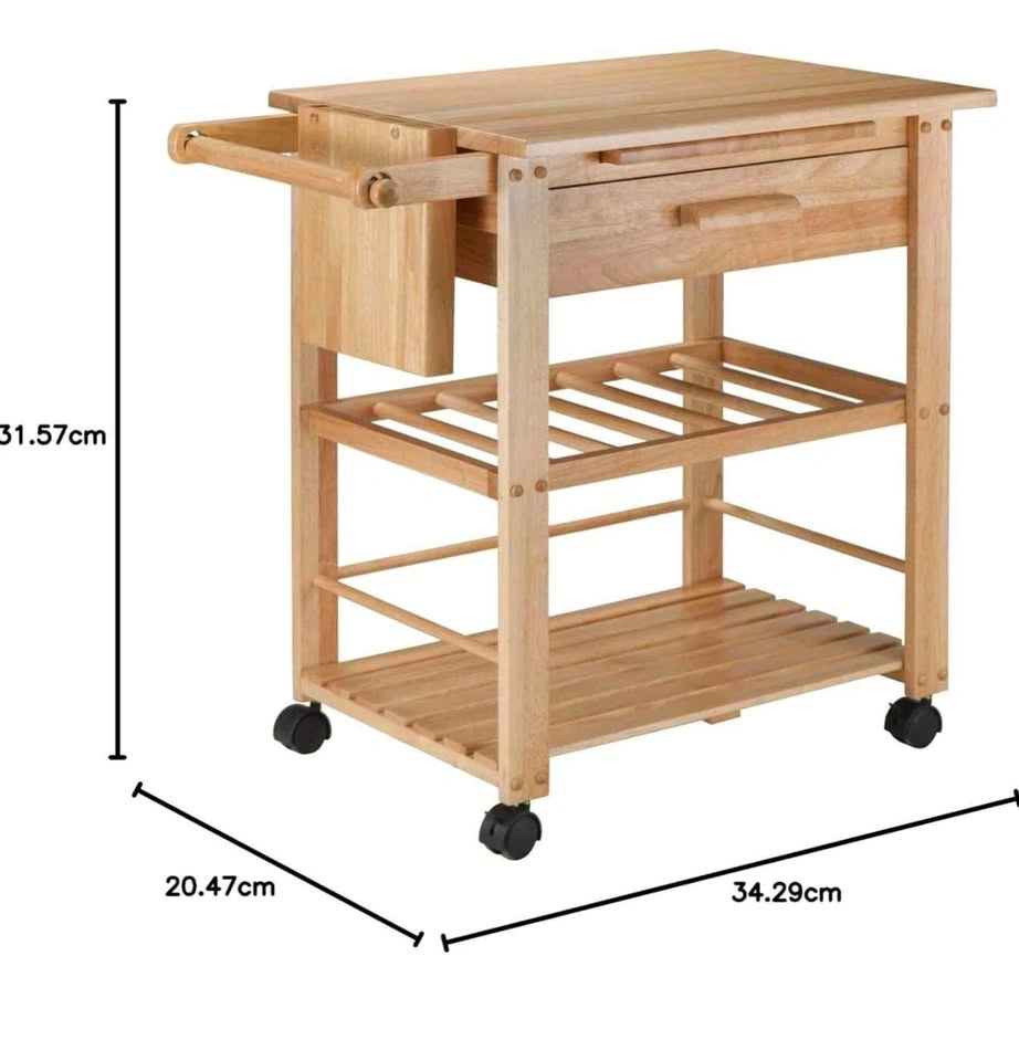 New Solid Wood Kitchen Cart, Island, Microwave Stand