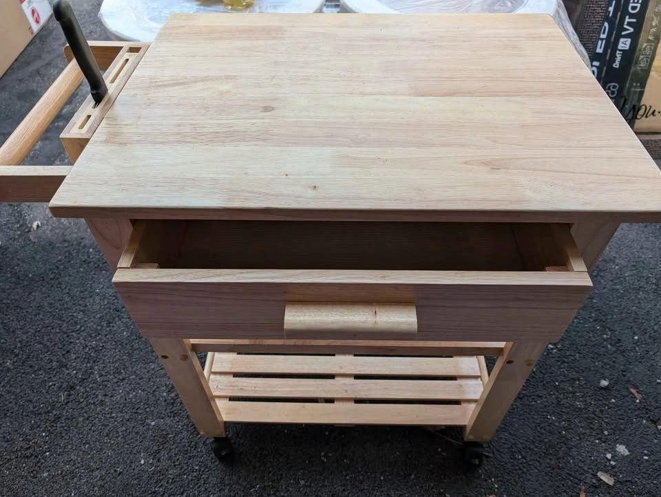 New Solid Wood Kitchen Cart, Island, Microwave Stand - photo 2