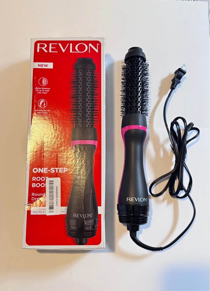New - Revlon One-Step Root Booster Round Brush Dryer