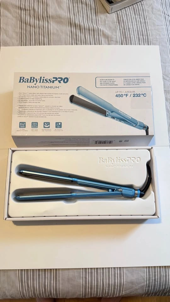 New - BaBylissPRO Nano Titanium 1 1/2" Ultra-Slim Flat Iron - photo 2