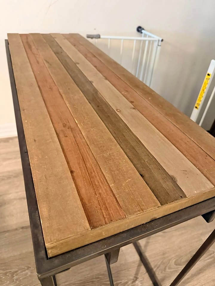 Industrial Reclaimed Wood Console Table