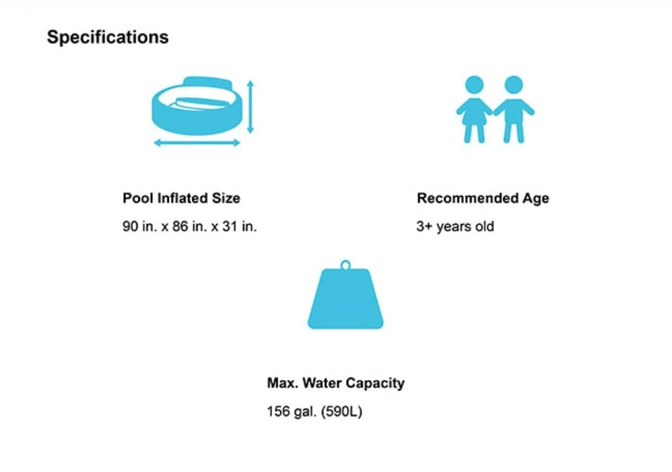 Intex inflatable family pool with bench - photo 5