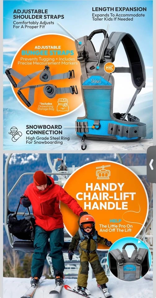 Kids ski and snowboard training harness - photo 5