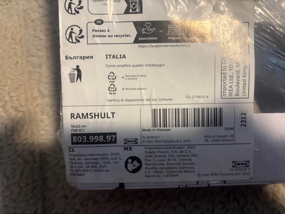 NEW IKEA RAMSHULT White Shelf Brackets (Pair) - Unopened - photo 2