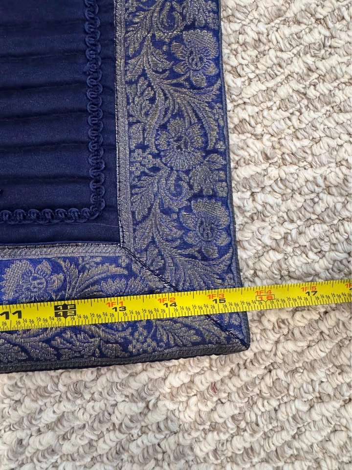 Brand New Navy Blue Silk Cushion Covers - Set of 5 - photo 3