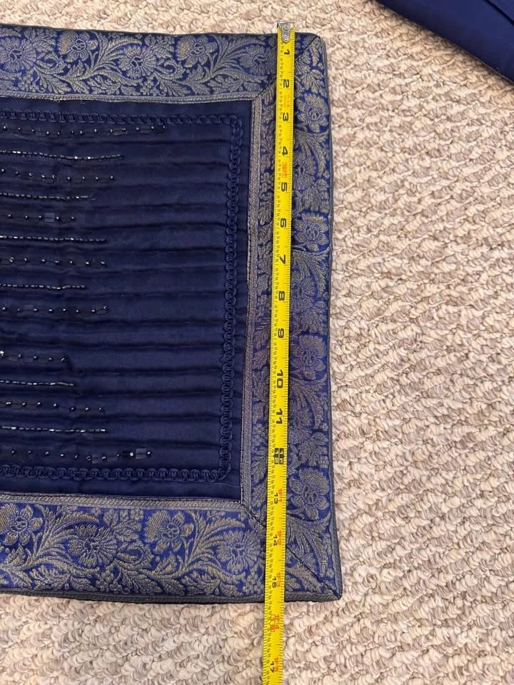 Brand New Navy Blue Silk Cushion Covers - Set of 5 - photo 4