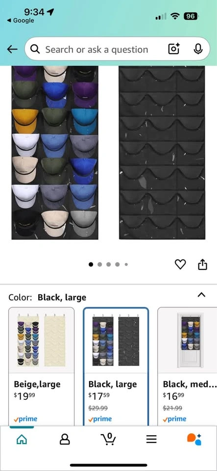Over the Door Hat Organizer to hold 24 hats - photo 2