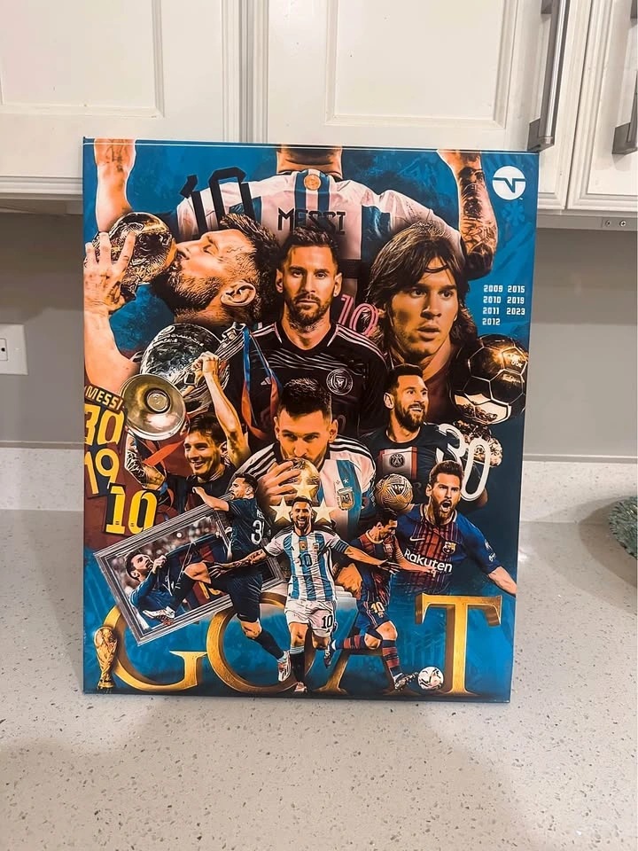 Lionel Messi GOAT Soccer Canvas Wall Art – Legend Collage - photo 2