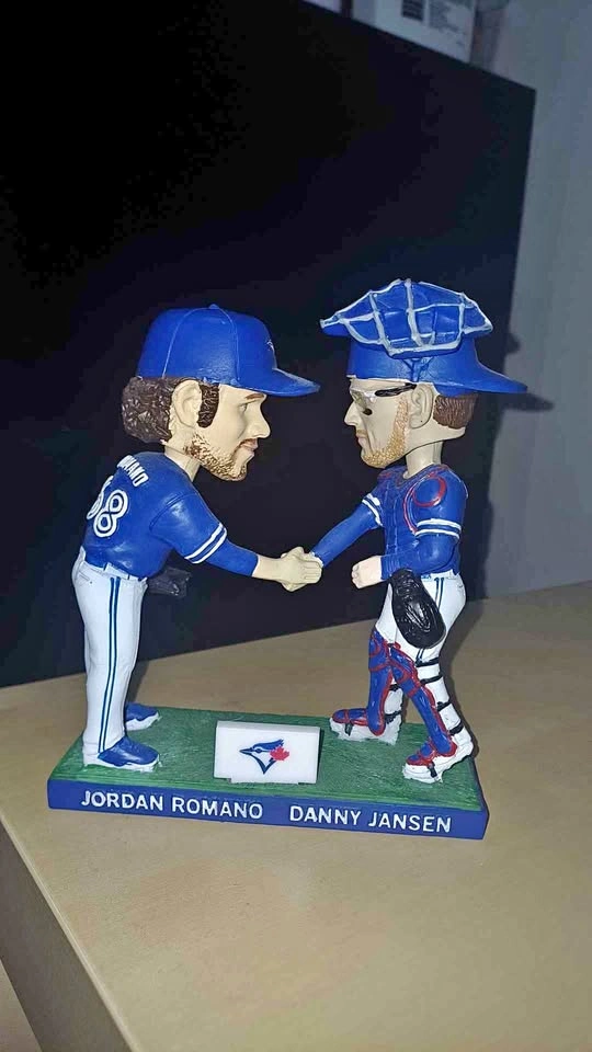 Jordan Romano and Danny Jansen Winning Handshake Bobblehead