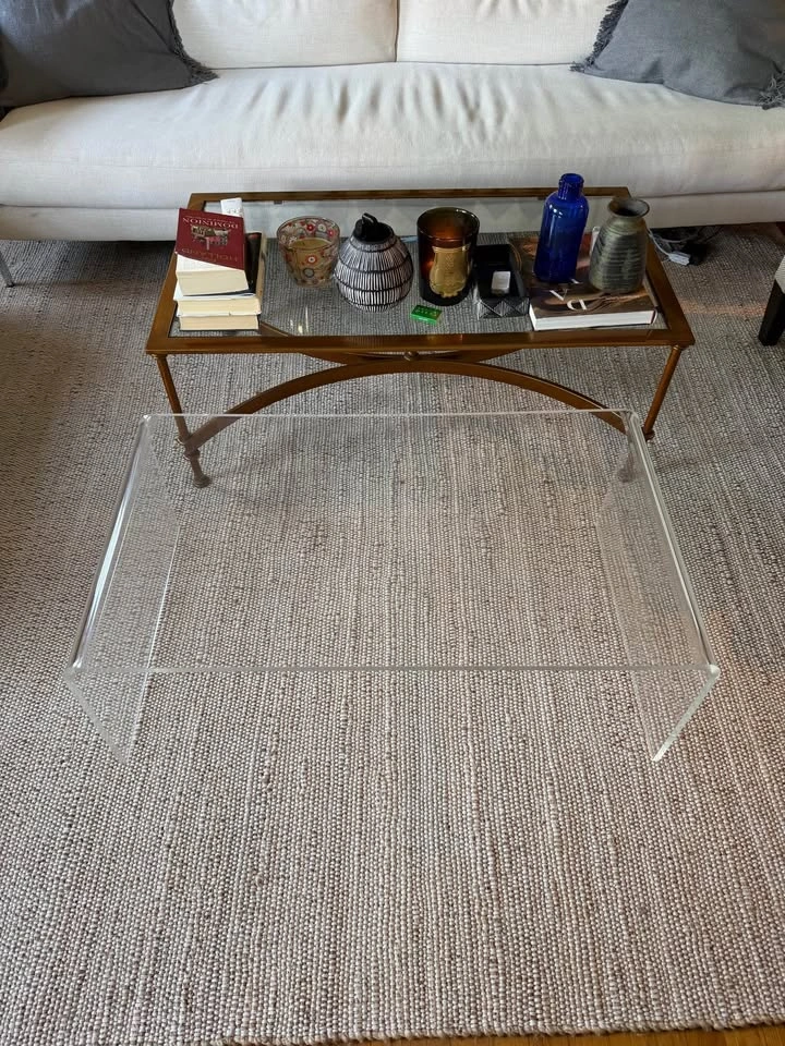 CB2 Peekaboo Acrylic Coffee Table [RRP $700] - photo 2