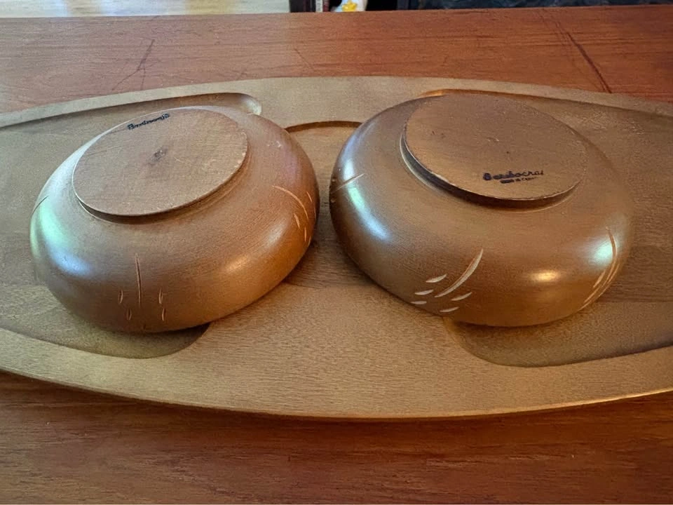 Vintage 60s Baribocraft Canada 3-Compartment Serving Platter - photo 2