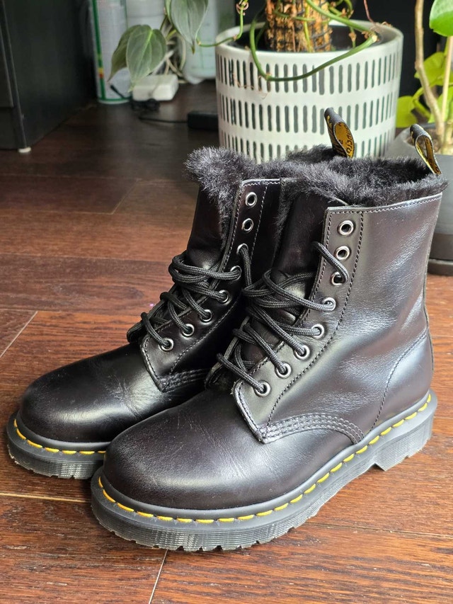 Dr. Martens 1460 Serena fur-lined boot Atlas black