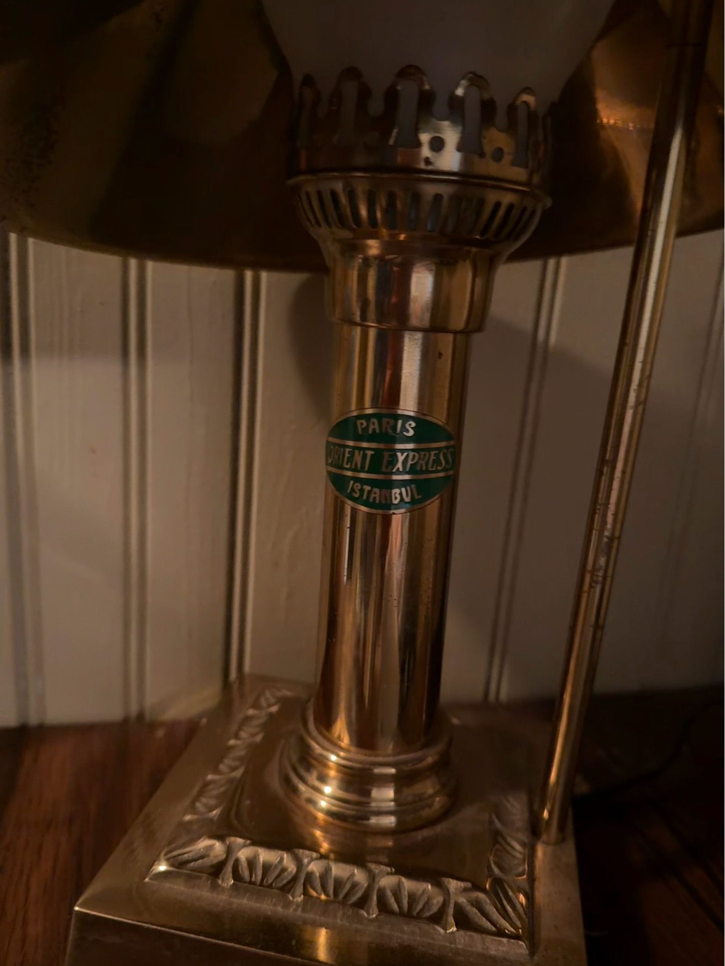 Vintage Orient Express brass table lamp - photo 2