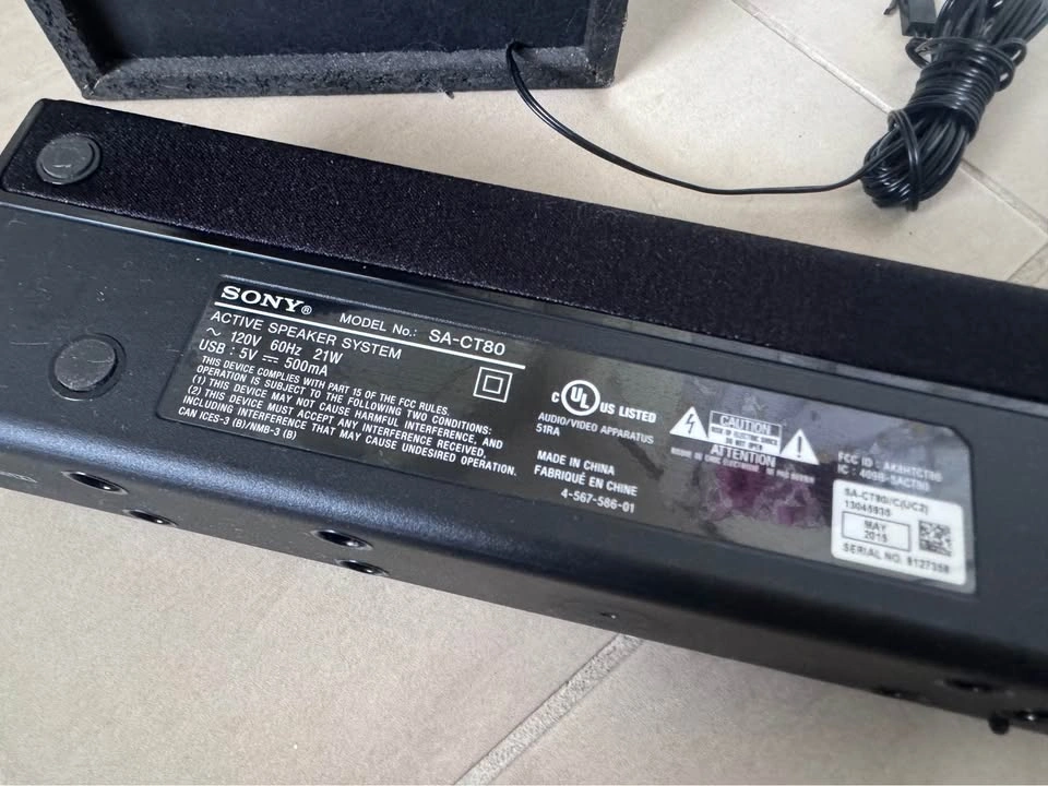 Sony Soundbar SA-CT80 - photo 3