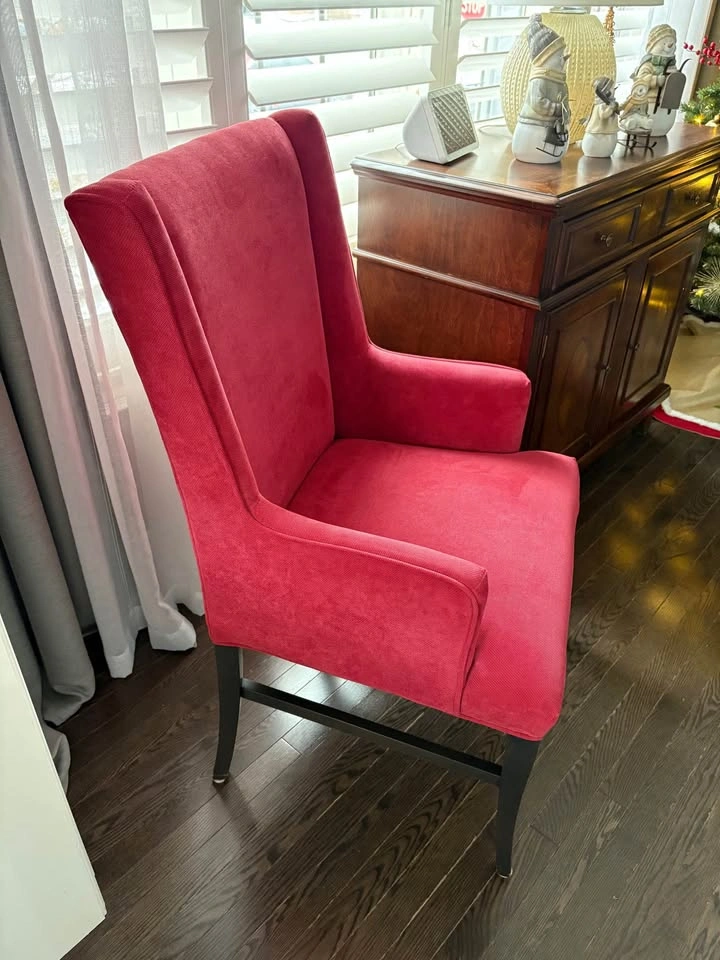 2 Custom Upholstered End Dining Chairs - photo 2
