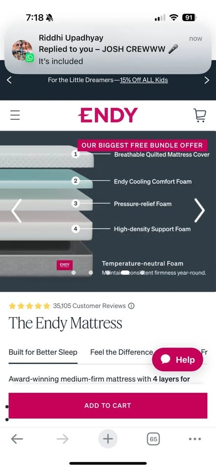 Endy Twin XL MATTRESS - photo 3