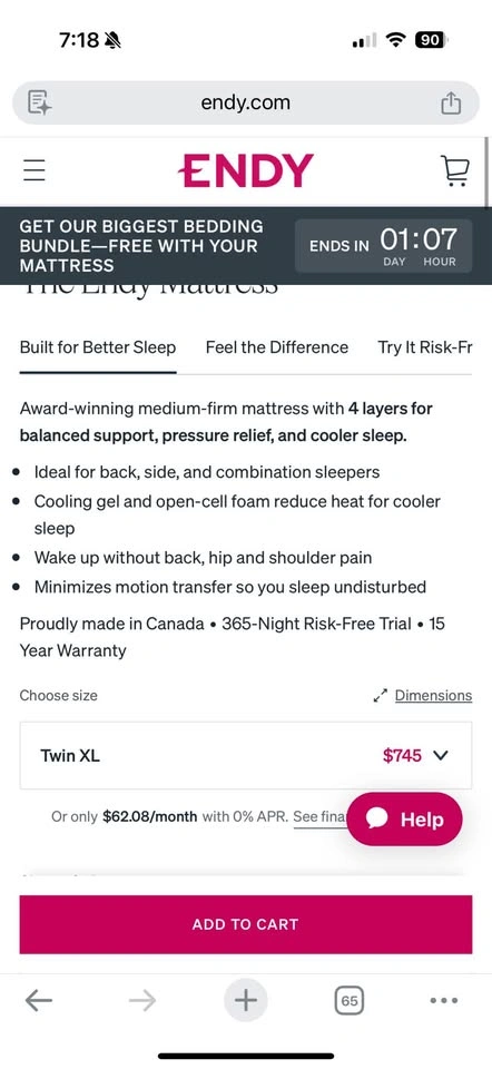 Endy Twin XL MATTRESS - photo 4