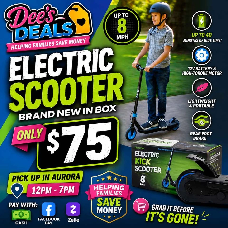 Electric Scooter BRAND NEW IN BOX ONLY $75 - photo 2