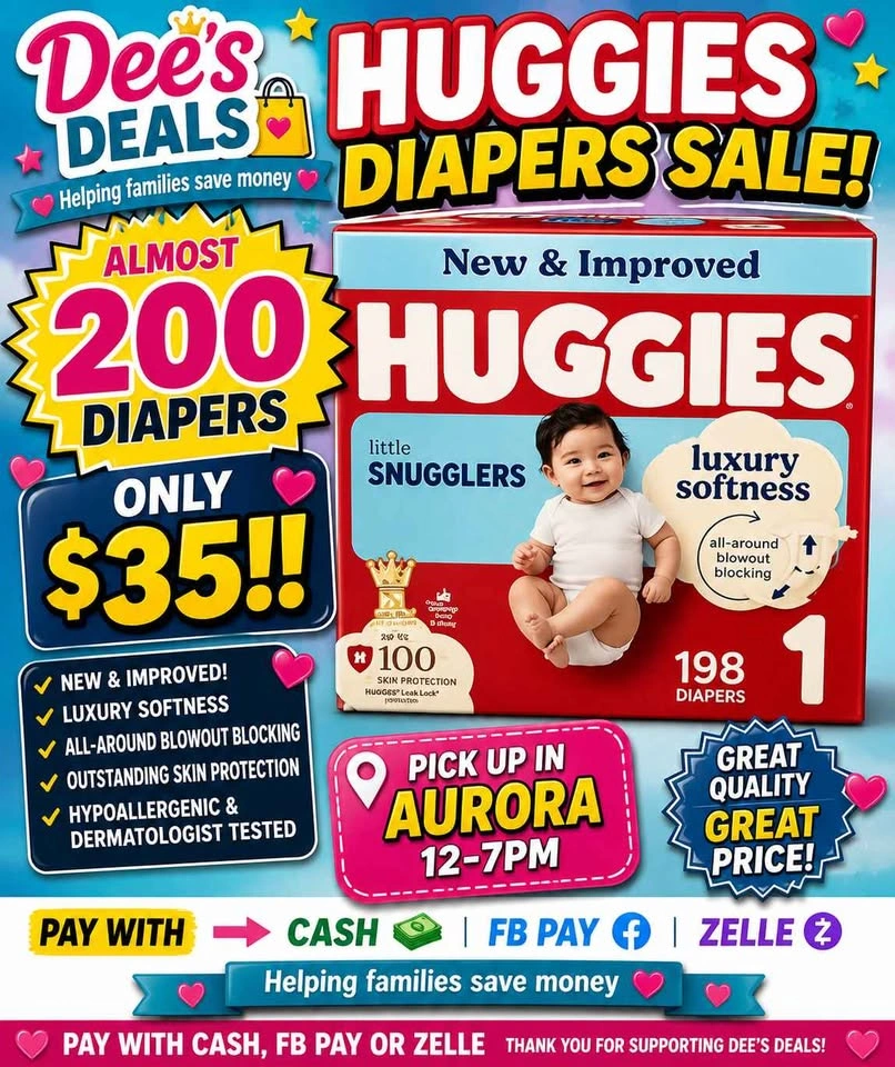 HUGE HUGGIES BOX DIAPERS $35 - photo 5