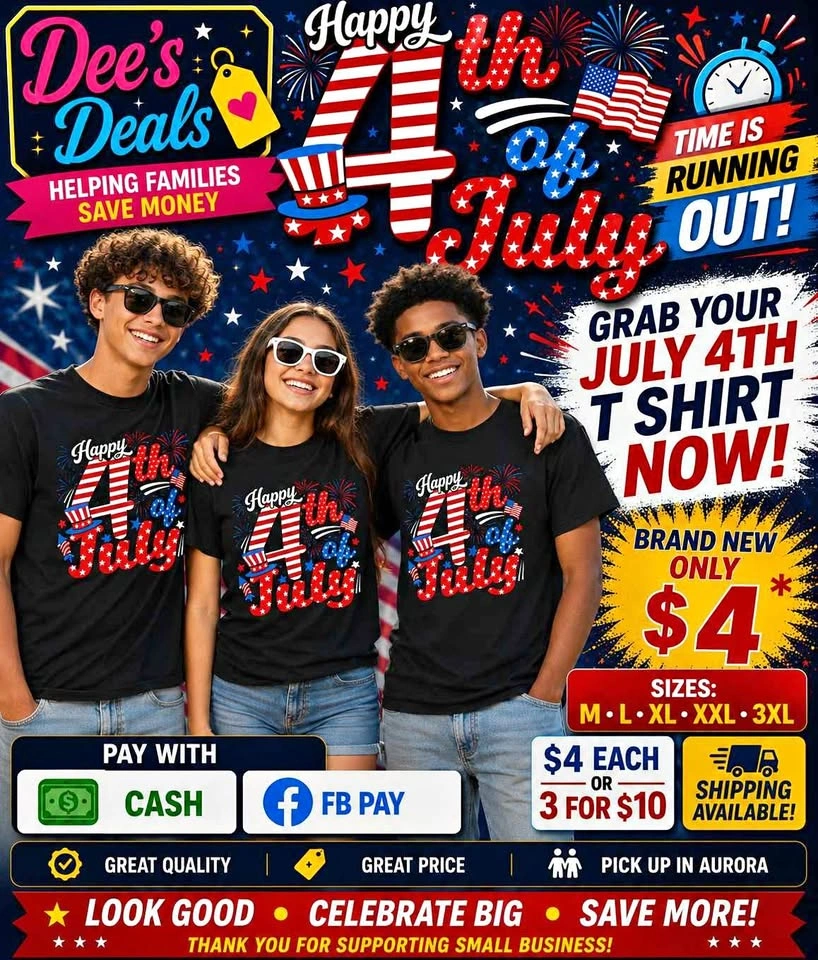 July 4th shirts $4