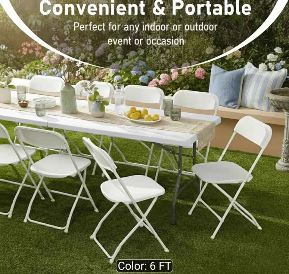 6 Foot Folding Tables BRAND NEW IN BOX ONLY $44 - photo 3