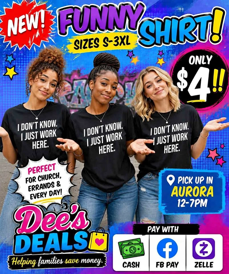 Funny Shirt NEW $4 each