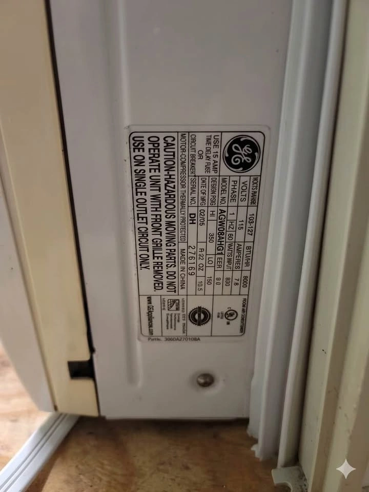 GE 8,000 BTU Window Air Conditioner (No Remote) - photo 3
