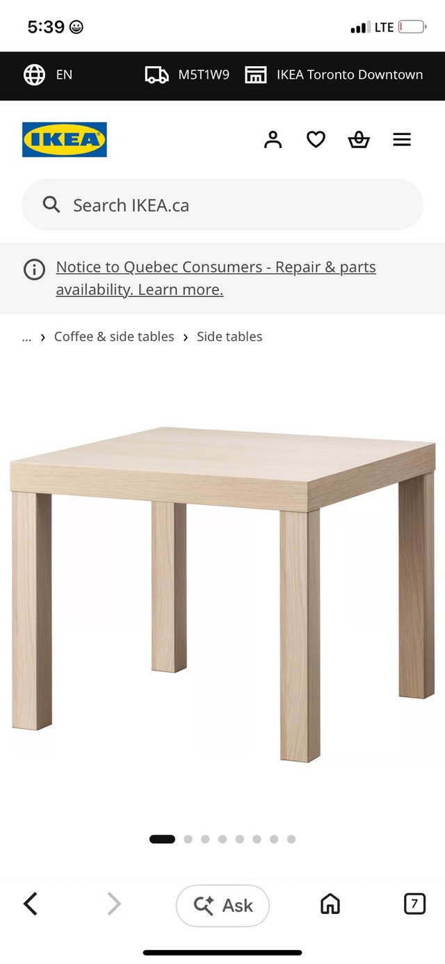 coffee table