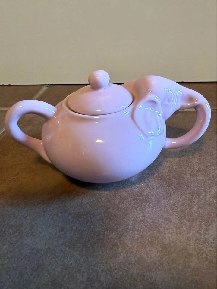 Ceramic Elephant Creamer and Sugar Bowl Set - Lavender - photo 4