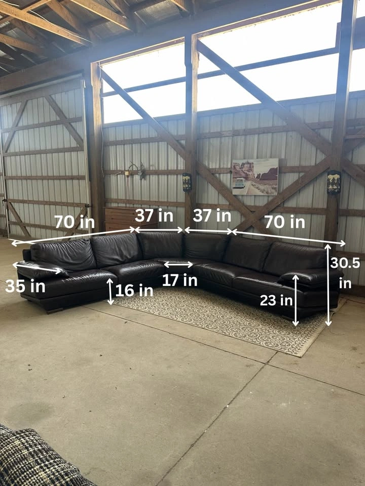 Natuzzi Custom Leather Sectional Made in Italy - photo 2