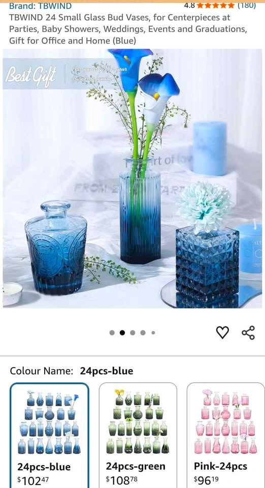TBWIND 24 Small Glass Bud Vases - photo 2